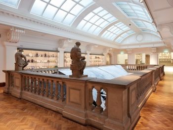 Image of level 2 looking over the atrium area of the Glynn Vivian Art Gallery