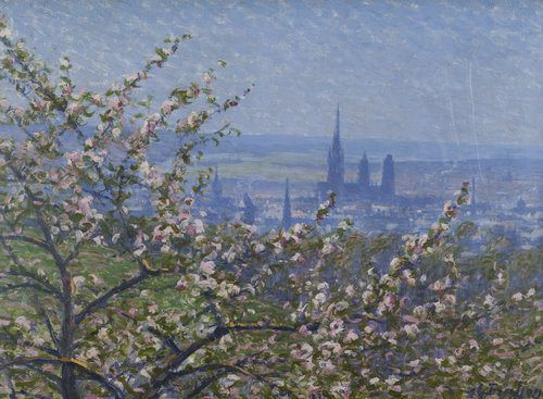 "View of Rouen through an Apple Tree", Charles Frechon, Glynn Vivian Art Gallery