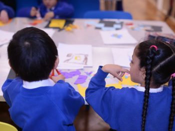 School pupils at a learning event at the Glynn Vivian Art Gallery