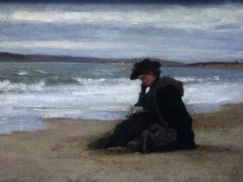 "On the Beach Bournemouth" Henry Scott Tuke (1858-1929) Glynn Vivian Art Gallery