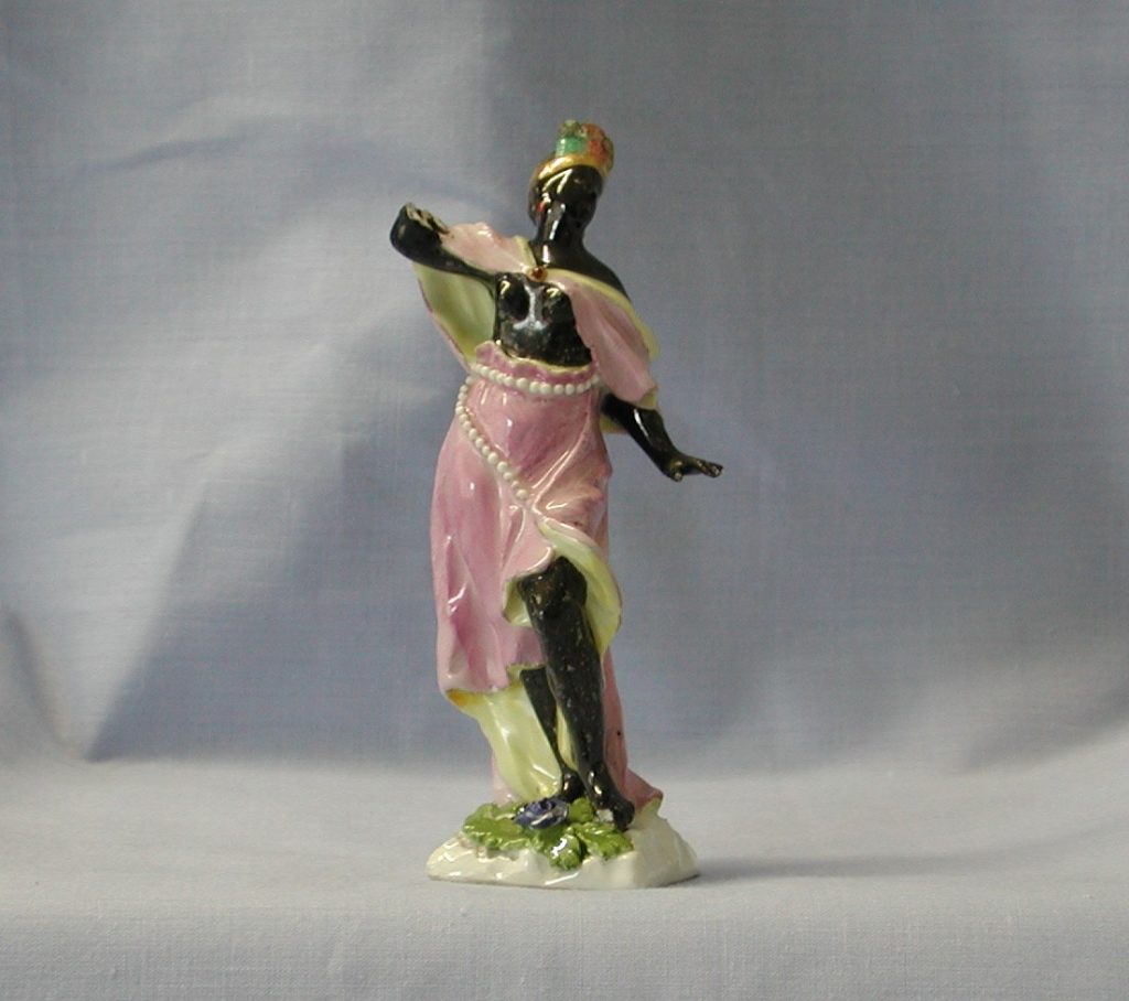 Meissen Pottery, Germany    Porcelain figure of a woman, said to represent Africa, c.1740-1820