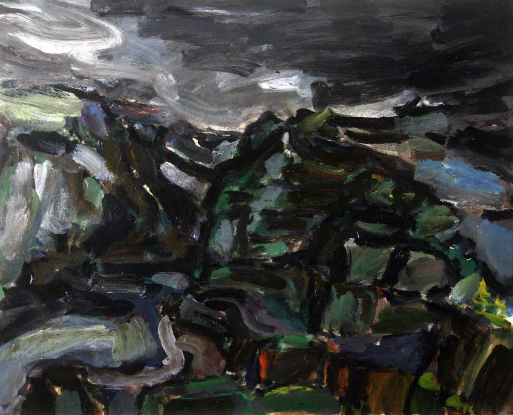 Painting by Peter Prendergast (1946-2007) Bethesda Quarry, 1982. Acrylic on paper