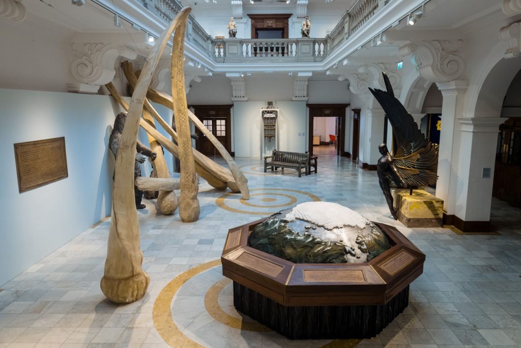 View of the Atrium with set items and props from His Dark Materials tv series
